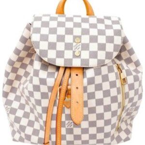 Authentic Louis Vuitton Sperone White Damier Azur Backpack USED
